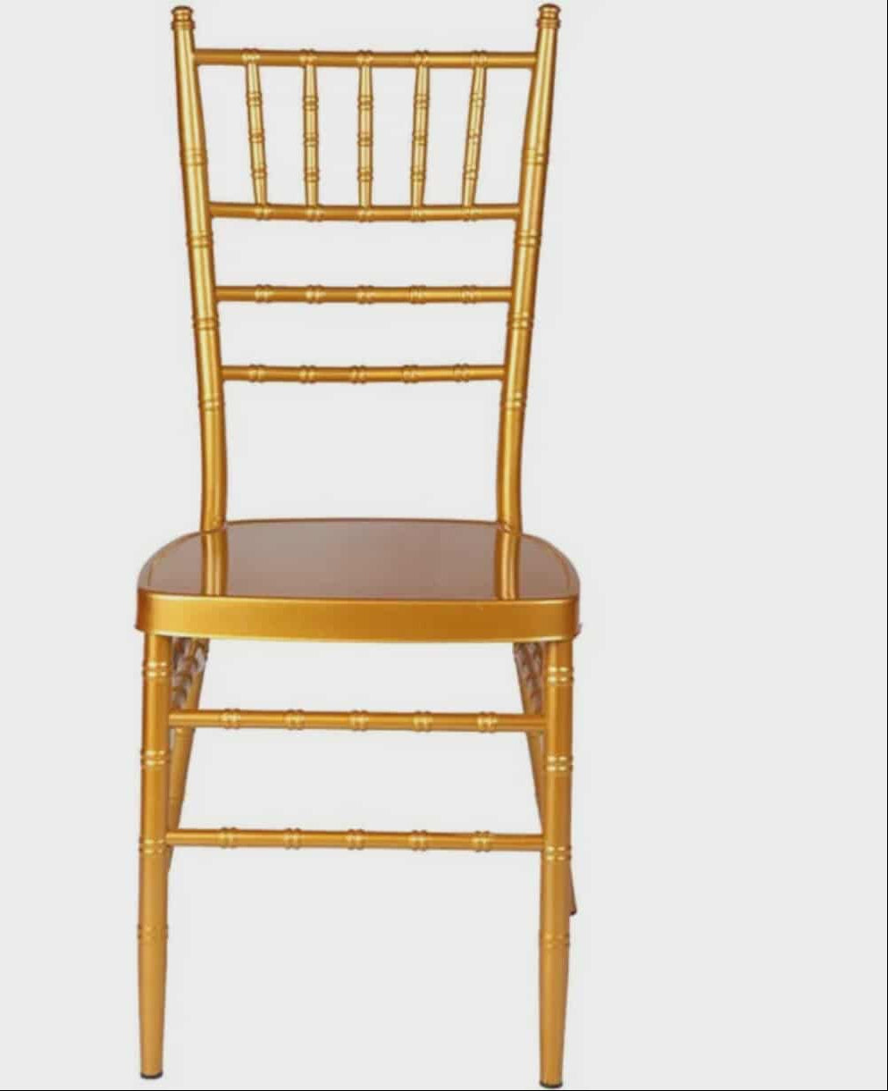 Gold Metal Chiavari Chair – Iron Tiffany Banquet & Hotel Hall Seating Chairs for Catering