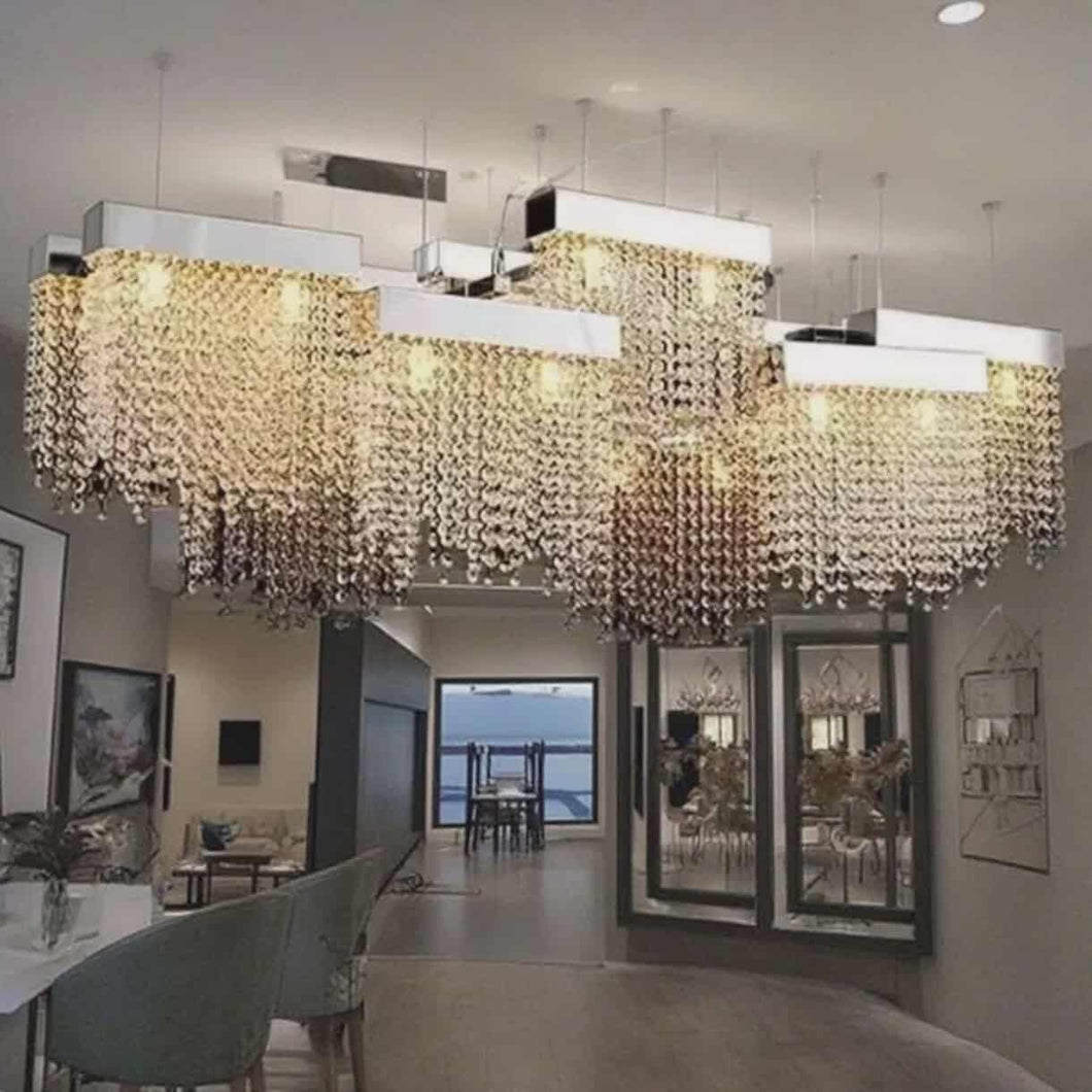 European Luxury Adjustable K9 Crystal Chandelier Modern Style Edition - 120CM -CUSTOMIZE FOR OTHER SIZES