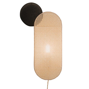 Japanese-Style Rattan Wall Lamp – Modern Indoor Wall Bracket Light for Home & Hotel Projects