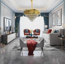 Load image into Gallery viewer, Stainless Steel Gold K9 Crystal Chandelier Italian Design -80cm -CUSTOMIZE FOR OTHER SIZES
