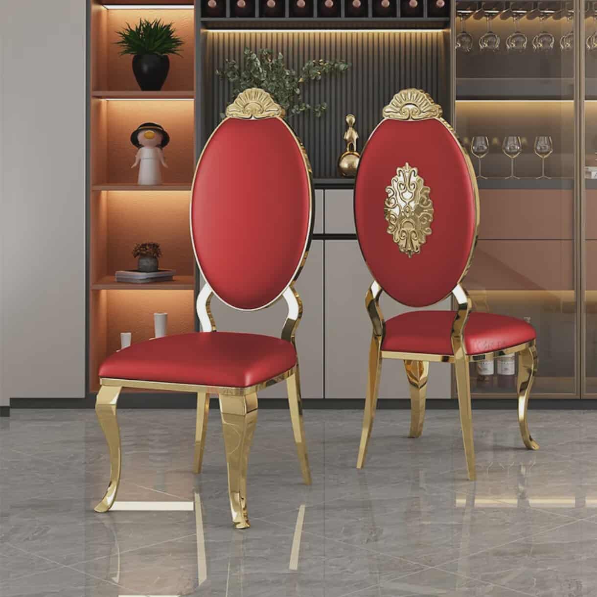 Luxury Stainless Steel High-end Feel Microfiber Leather Chair