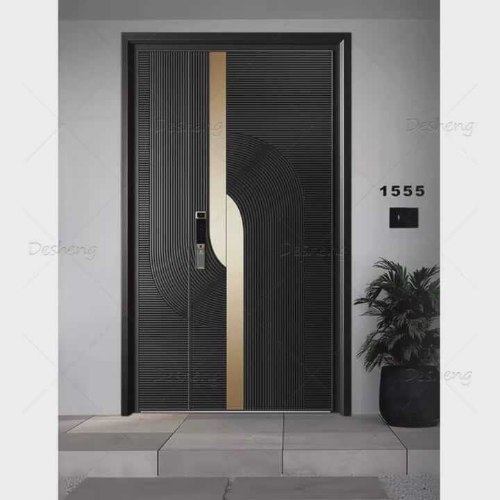 Modern Metal Siding Steel Main Gate – Secure Front Iron Entry Door for Home