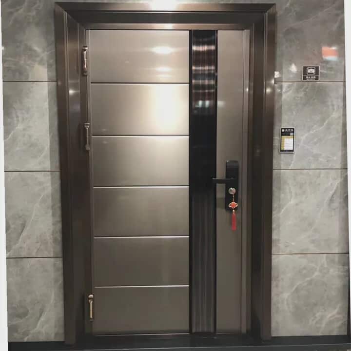 Armor Metal Bulletproof Security Door – Exterior Steel Entry Door with Smart Lock