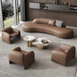 Brown Modern European Sectional Sofa Set Circular Arc
