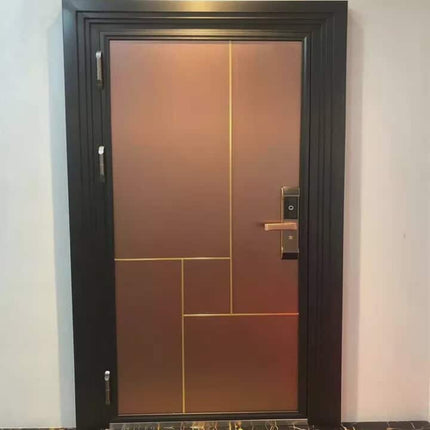 Simple Steel Security Door – Residential Single Metal Entry Door