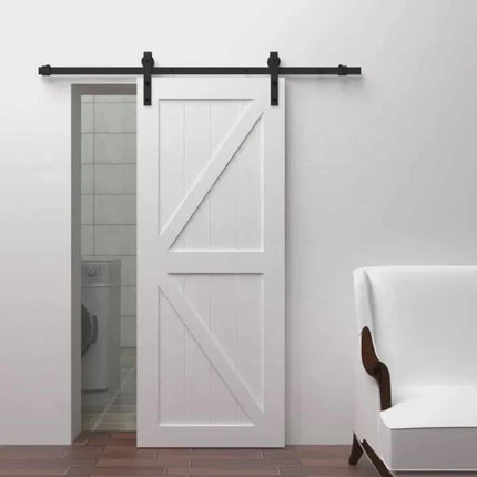 Modern Solid Wood Single Sliding Barn Door – Inner Door Design