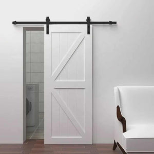 Modern Solid Wood Single Sliding Barn Door – Inner Door Design