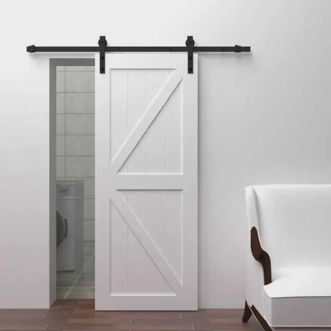 Modern Solid Wood Single Sliding Barn Door – Inner Door Design