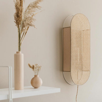 Japanese-Style Rattan Wall Lamp – Modern Indoor Wall Bracket Light for Home & Hotel Projects