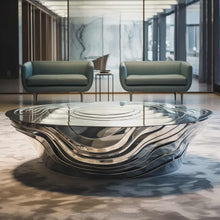 Load image into Gallery viewer, Custom Modern Abstract Art Center Table – Polished Decorative Table for Living Room, Hotel Lobby &amp; Luxury Interiors
