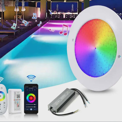 Projecteur LED PAR56 RGB étanche IP68 en ABS 12 V – Éclairage subaquatique écoénergétique pour piscine – 9 W et 18 W 
