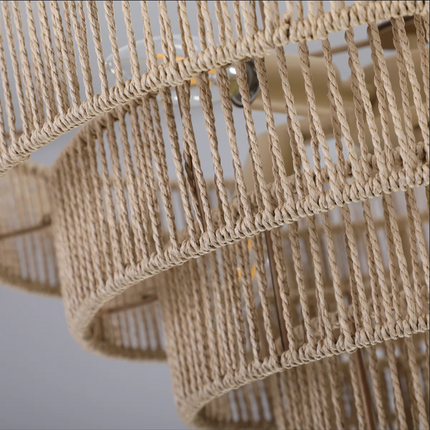 Antique Bamboo Pendant Lamp – Creative Round Wooden Rattan Light with Minimalist Vintage Design