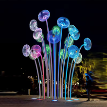 Load image into Gallery viewer, Outdoor Garden Stainless Steel Sculpture Spherical Abstract Hollow Jellyfish (PRE-ORDER)
