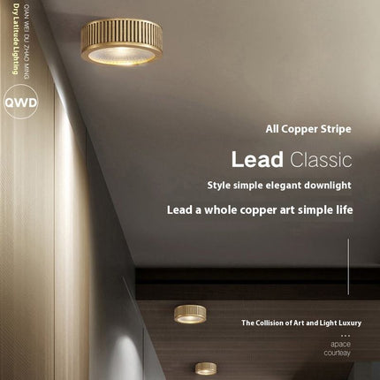 Surface-Mounted Ultra-Thin LED Pin Light – All-Copper Luxury Ceiling Spotlight for Living Room, Porch & Hallway