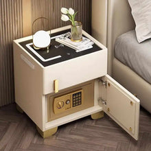 Charger l&#39;image dans la galerie, Luxury Home Bedroom Bed Side Cabinet Modern and Simple with Integrated Safe Wireless Charging Light
