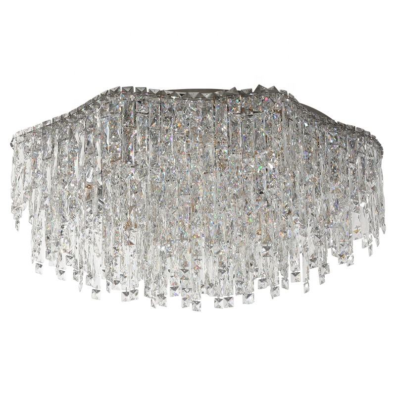 Modern Luxury Crystal Chandelier – Elegant LED Ceiling Light for Living Room & Bedroom Décor