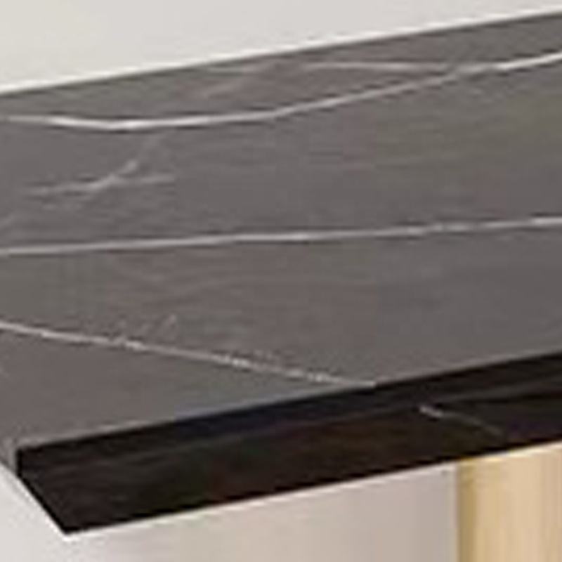 Home Furniture Entryway Hallway Modern Stone Top Decorative Entryway Table With Gold Metal Base Design Console Table