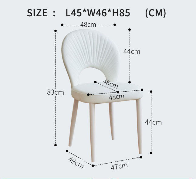 Nordic Fine Upholstery White and Black Armchair Chair Dining Kitchen Dining Room Chairs for Dining Table