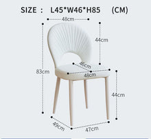 Load image into Gallery viewer, Nordic Fine Upholstery White and Black Armchair Chair Dining Kitchen Dining Room Chairs for Dining Table
