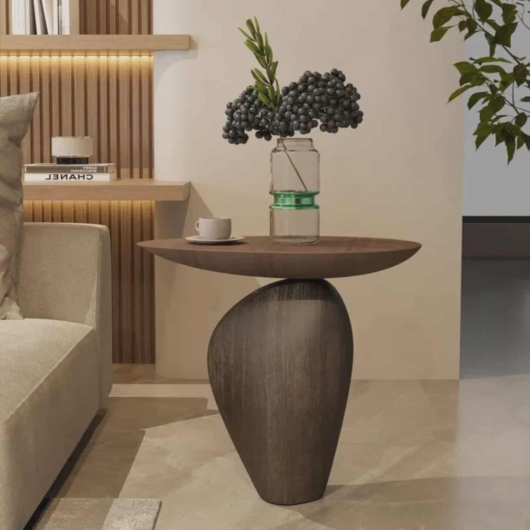 Creative Wabi-Sabi Resin Side Table – Modern Artistic Coffee Table for Living Room, Sofa Corner & Home Décor