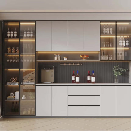 Minimalist Modern Modular Kitchen Cabinet – Customizable Size & Material