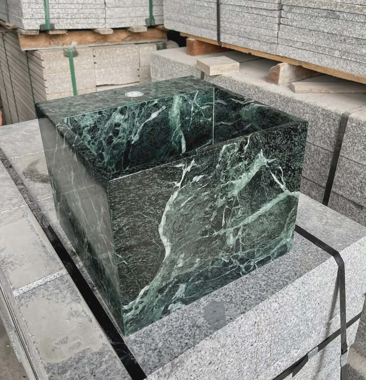 Natural Verde Alpi Marble Bathroom Sink – Green Marble Vanity Countertop