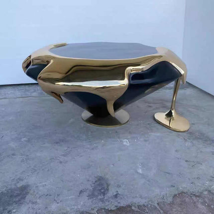 Luxury Diamond Shape Fiberglass Coffee Table – Modern Center Table for Living Room, Lounge & Hotel Interiors