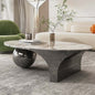 Contemporary Sintered Stone Coffee Table with Stainless Steel Legs – Customizable 130x70x40 cm