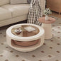 Minimalist Round Coffee Table – Modern Luxury Living Room Table with Customizable Materials