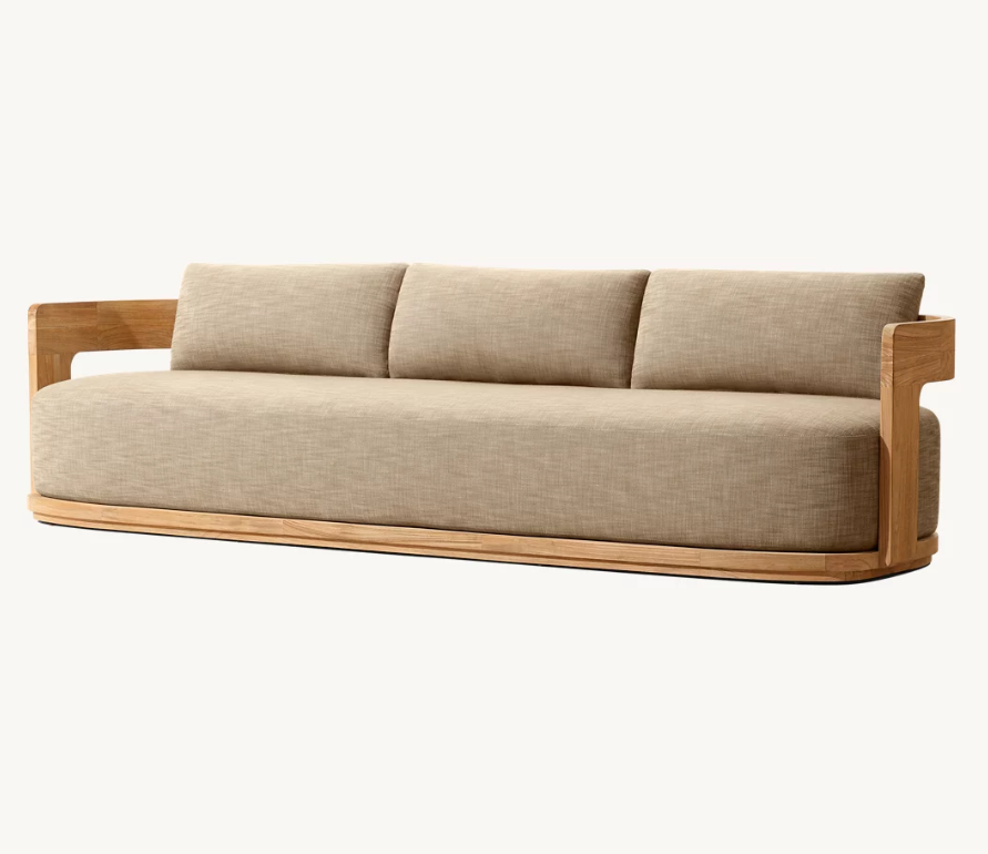 Luxury Outdoor Patio Teak Dining Table and Chairs – High-End Solid Wood Garden Furniture for Villa & Hotel