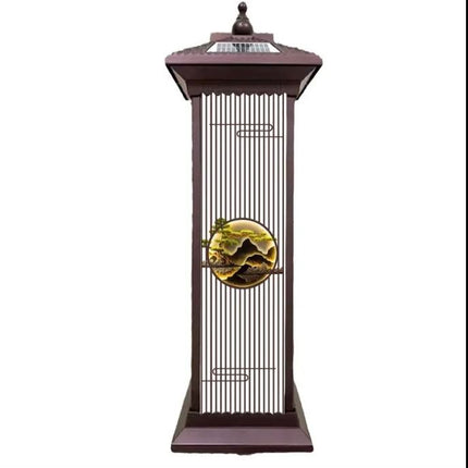 New Chinese Outdoor LED Wall Lamp Solar Waterproof Villa Garden Lamp Square for Landscape Door Balcony Corridor Stairs Aisle