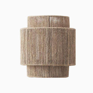 Modern LED Wall Lamp – Hand-Woven Bamboo & Rattan, Japanese Art Style for Bedroom & Living Room