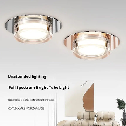 Luxuriöse, galvanisierte LED-Deckenleuchte – moderner Einbaustrahler für Wohnzimmer, Flur, Eingangsbereich und Schlafzimmer 