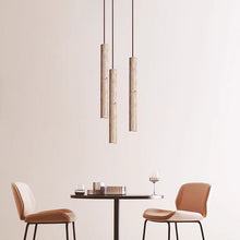 Load image into Gallery viewer, Vintage Ultra-Fine Cylindrical Pendant Light – Small Straight Tube Hanging Lamp for Living Room, Dining Room, Bar, and Bedroom
