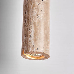 Vintage Ultra-Fine Cylindrical Pendant Light – Small Straight Tube Hanging Lamp for Living Room, Dining Room, Bar, and Bedroom