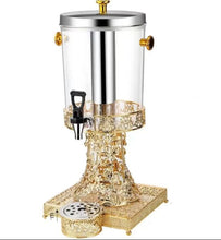 Load image into Gallery viewer, Luxury Gallon 8L Stainless Steel Drink Dispenser Gold Base Party Faucet Plastic Stainless Steel Material
