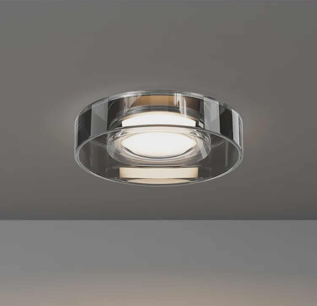 Round Crystal Glass Lamp – Modern Decorative Table or Bedside Light for Living Room, Bedroom & Luxury Interiors