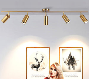 Modern Gold Surface-Mounted GU10 Downlight – Matte Aluminum Ceiling Spotlight for Living Room or Hallway