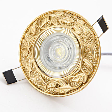 Plafonnier moderne en forme de feuille ronde – Luminaire encastré LED artistique pour salon, chambre et intérieurs inspirés par la nature 