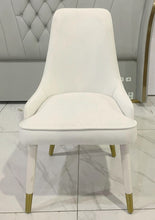 Load image into Gallery viewer, Luxury Solid Wood Dining Chair with Lion Ring Holder Modern Home Office &amp; Hotel Furniture Featuring Synthetic Leather

