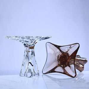 Top Quality Clear End Table  Side Table Embed Plants in Acrylic Crystal Luxury Decor Furniture