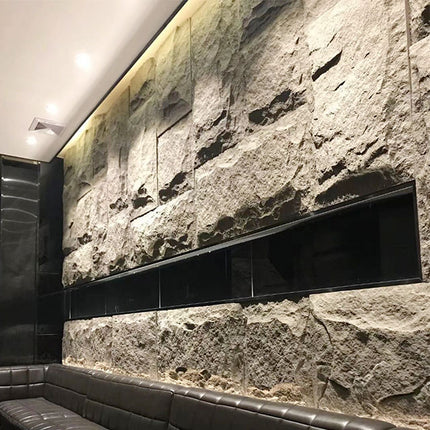 Panneaux muraux décoratifs extérieurs en pierre artificielle – 120 x 60 cm – Revêtement extérieur en placage de pierre pour une conception moderne de maison et de jardin