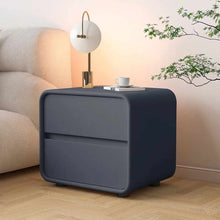 Load image into Gallery viewer, Modern Leather Bedside Table with Drawer – Solid Wood Bedroom Storage Nightstand for Home &amp; Hotel Use

