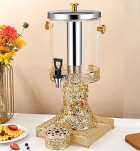 Load image into Gallery viewer, Luxury Gallon 8L Stainless Steel Drink Dispenser Gold Base Party Faucet Plastic Stainless Steel Material
