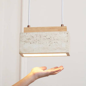 Modern Nordic Travertine Pendant Light – Large Hanging Chandelier for Living Room, Staircase & Loft Décor