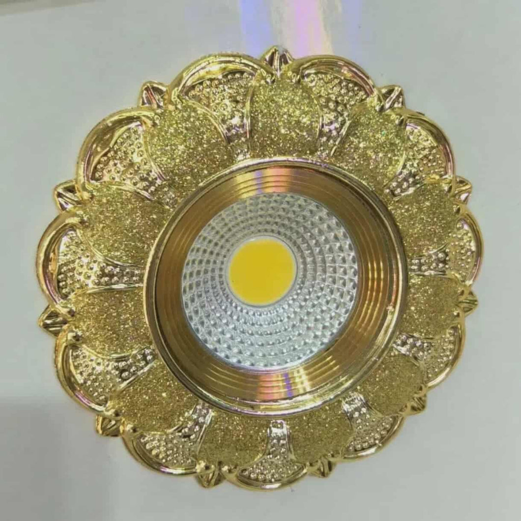 Luxury Gold Flower Design Ceiling Light – Modern Flush Mount LED Fixture for Living Room, Bedroom & Elegant Interiors