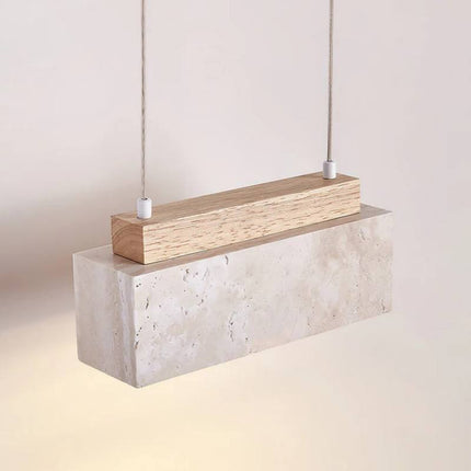 Modern Nordic Travertine Pendant Light – Large Hanging Chandelier for Living Room, Staircase & Loft Décor