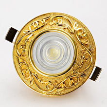 Charger l&#39;image dans la galerie, Vintage Brass Style Spotlight – Retro Recessed Downlight with GU10/MR16 Base for Living Room, Bedroom &amp; Accent Walls
