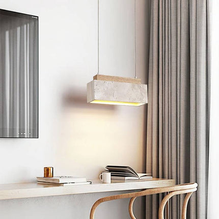 Modern Nordic Travertine Pendant Light – Large Hanging Chandelier for Living Room, Staircase & Loft Décor