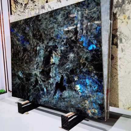 Granitplatten Naturstein Küchenarbeitsplatte aus Granit Lemurischer Labradorit Blaue Granitplatten 